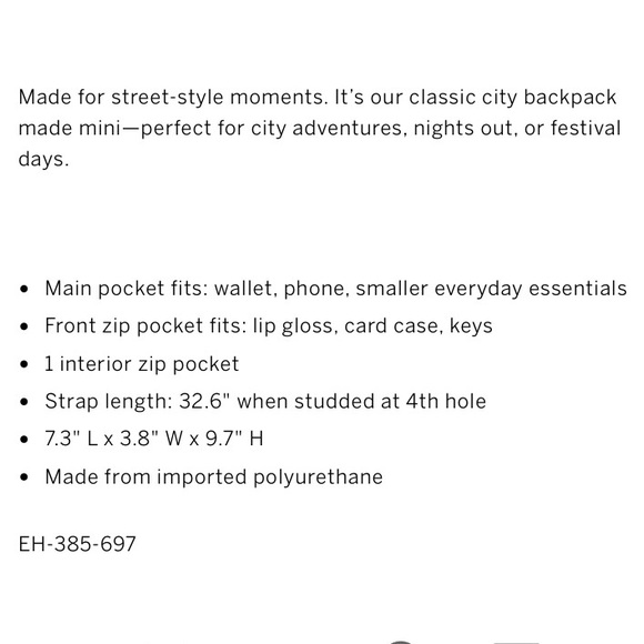 VS Pebbled V-Quilt Small City Backpack - Picture 5 of 7